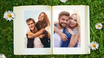 Book Dual Photo Frame