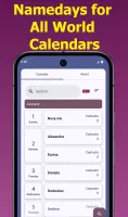 Calendar: Names and Birthdays