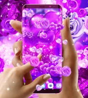 Purple rose live wallpaper