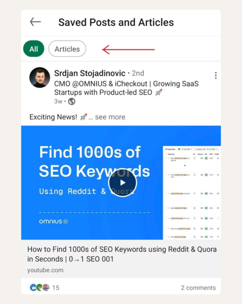 How to Find Saved Posts on LinkedIn?