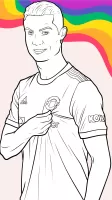 Draw Coloring Football Players