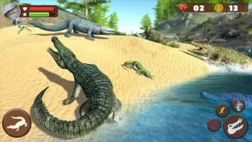 Wild Crocodile Family Sim Game