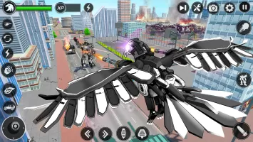 Flying Hawk Robot Car Games