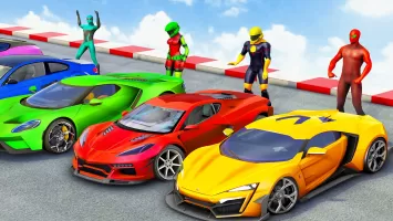 Superhero Game: Ramp Car Stunt