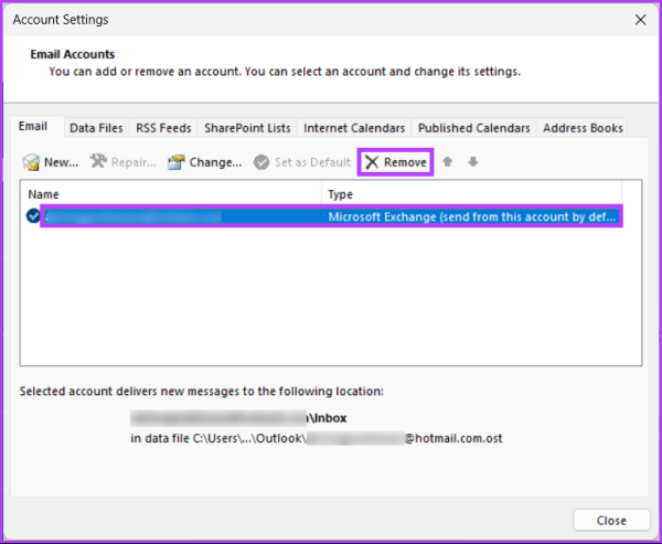 How to Delete an Email Account from Outlook？