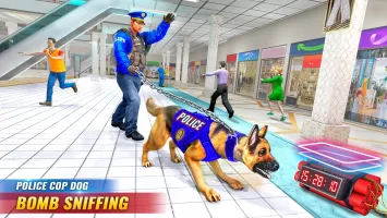 US Police Dog City Crime Chase