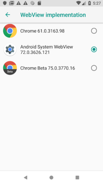 Android System WebView Beta