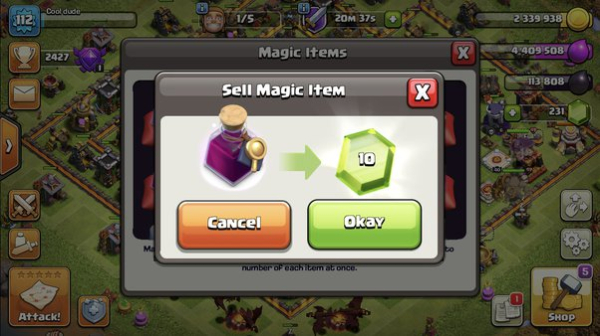 Guide to check available items in Clash of Clans