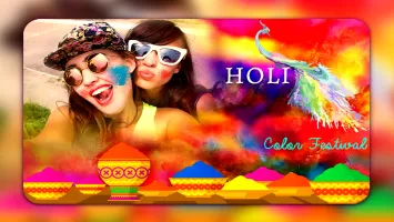 Happy Holi Photo Frame 2025