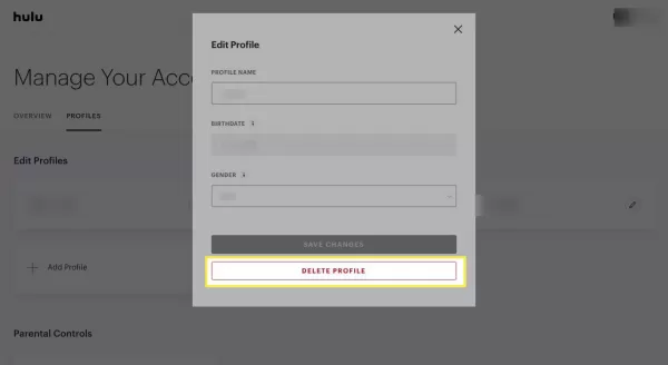 How to Delete a Profile on Hulu?