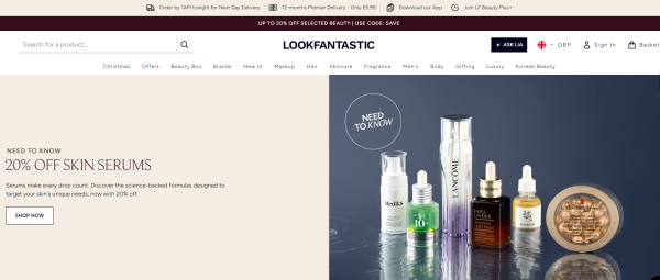 LOOKFANTASTIC