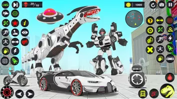 Dino Robot Car Transform Games