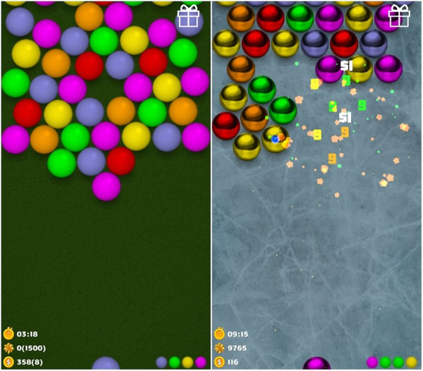 Magnetic balls bubble shoot