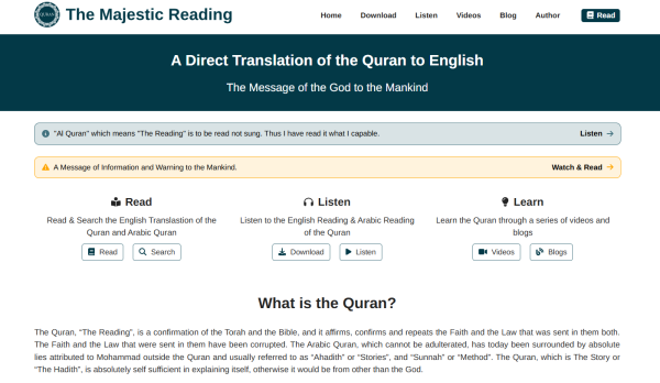 The Majestic Reading - Quran