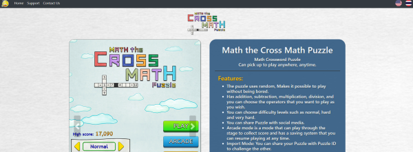 Math the Cross Math Puzzle