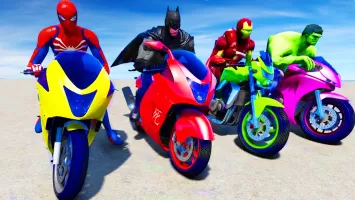 Superhero Bike Stunt Games 3D