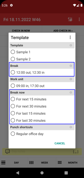 Time Recording - Timesheet App