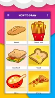 How to draw cute food by steps