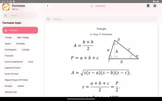 Maths Formulas Lite