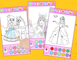 Princess Coloring Book Glitter