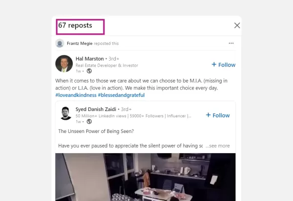 How to repost on linkedin?