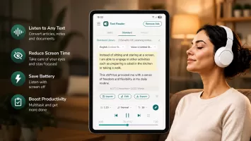 Text reader - text and voice
