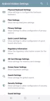 Android Hidden Settings