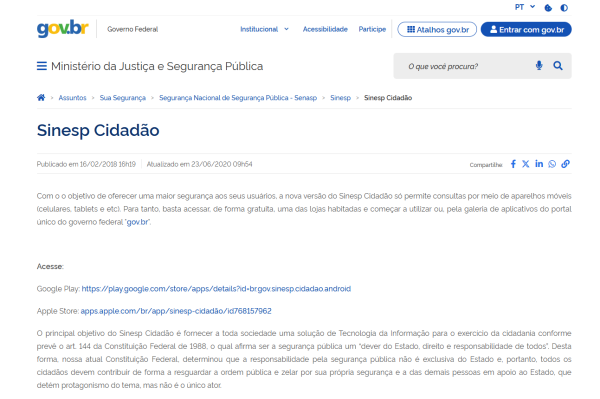 Sinesp Cidadão