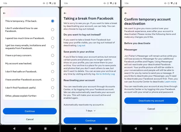 How to Deactivate Facebook on A phone？