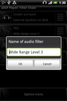 player with parametric eq