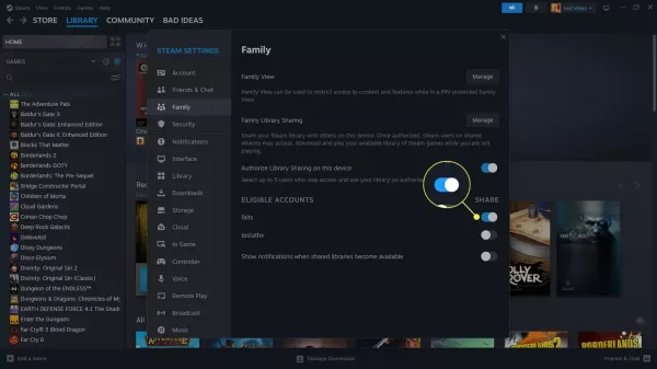 How to Share Games on Steam？