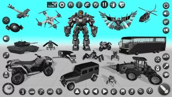 Flying Hawk Robot Car Games