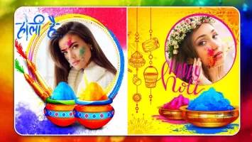 Happy Holi Photo Frame 2025
