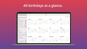 Birthday calendar