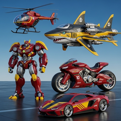 Shark Game Robot Car Transform