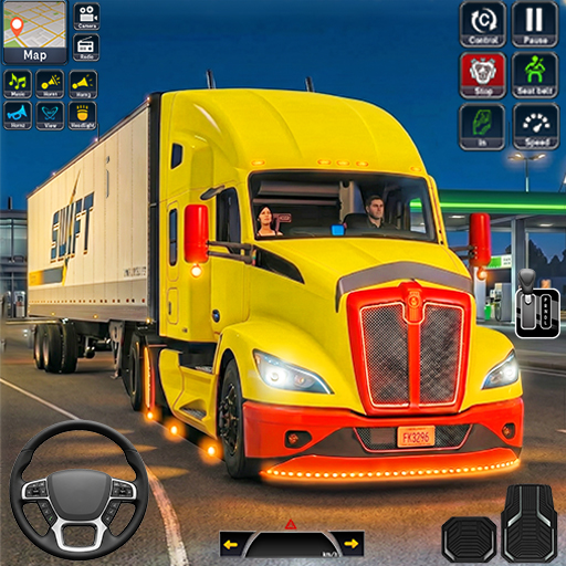 US Truck Driving Transport 3D