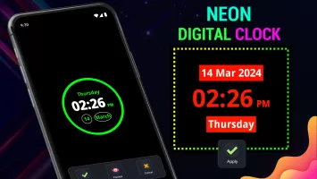 Neon Digital Clock