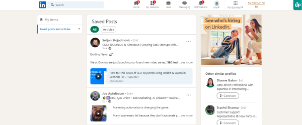 How to Find Saved Posts on LinkedIn?
