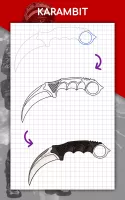 How to draw weapons by steps