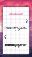How to draw game weapons