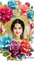 Rose Flower  Photo Frame