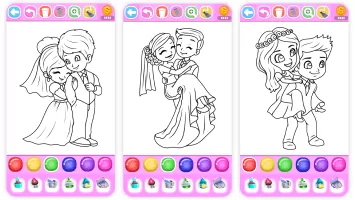 Princess Wedding Coloring Game