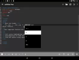 anWriter HTML editor
