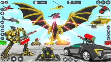 Dragon Robot Police Car Games