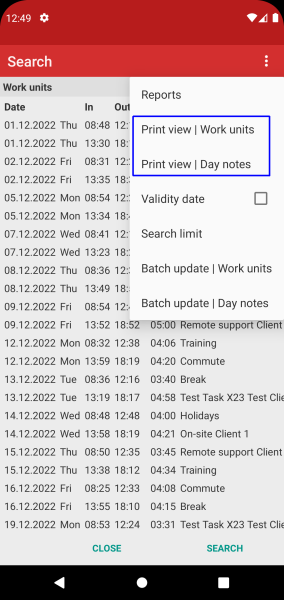 Time Recording - Timesheet App