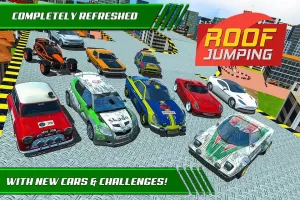 Roof Jumping Car Parking Games