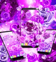Purple rose live wallpaper