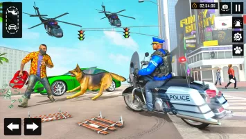 US Police Dog City Crime Chase