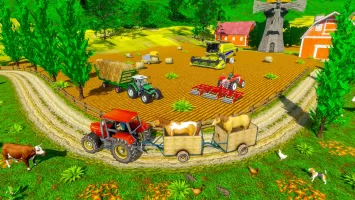 Tractor Trolley Farming Game