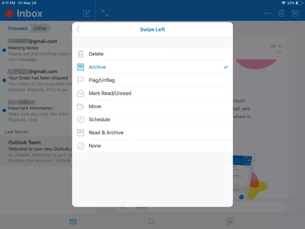 How to Delete Emails in Outlook for iOS?